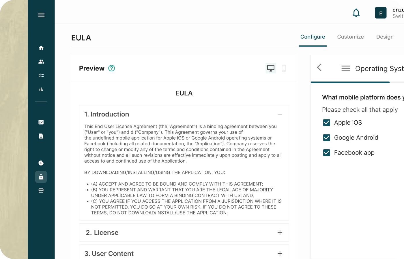 End User License Agreement (EULA) Generator - Enzuzo